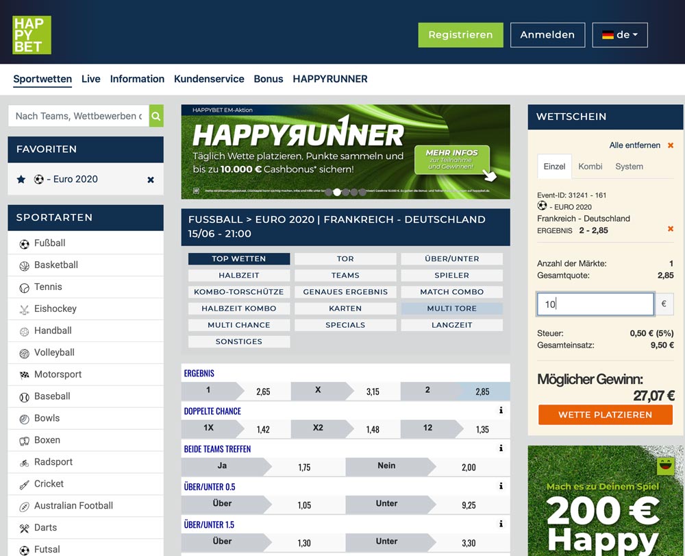 HAPPYBET Website