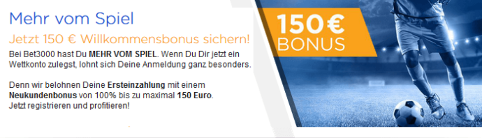 Bet3000 Bonus