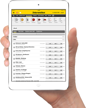 Interwetten App iPad