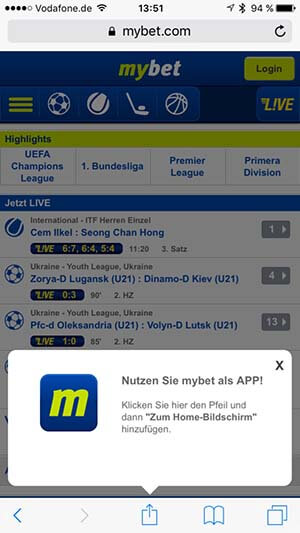 mybet App laden