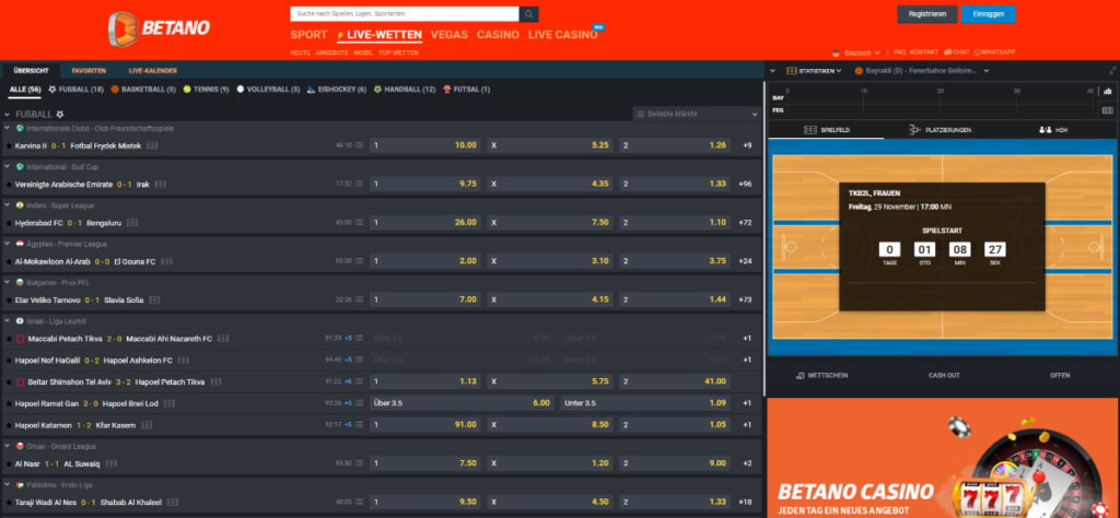 Betano Livewetten