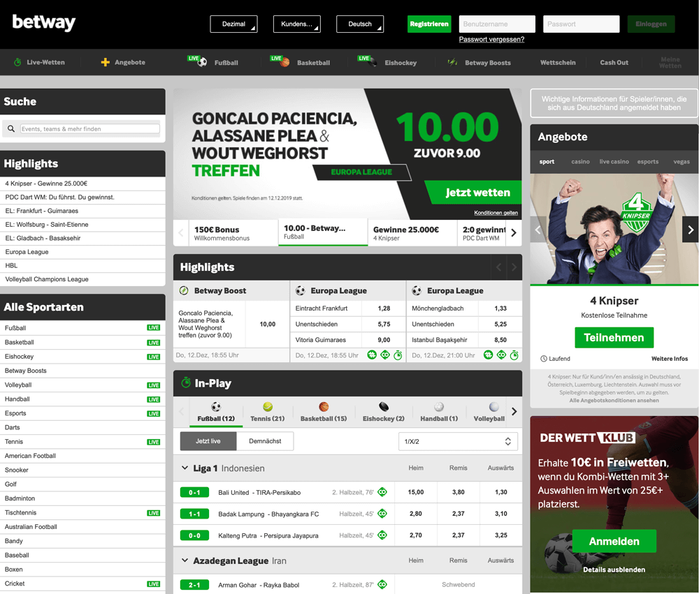 Betway Website