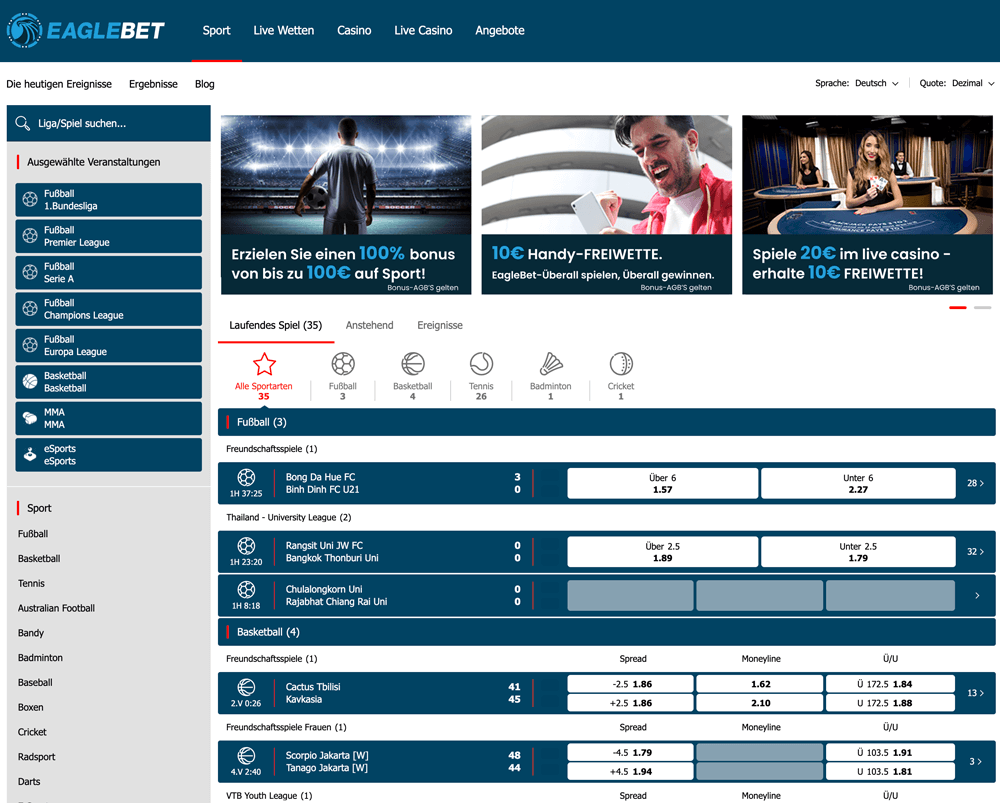 Eaglebet Website