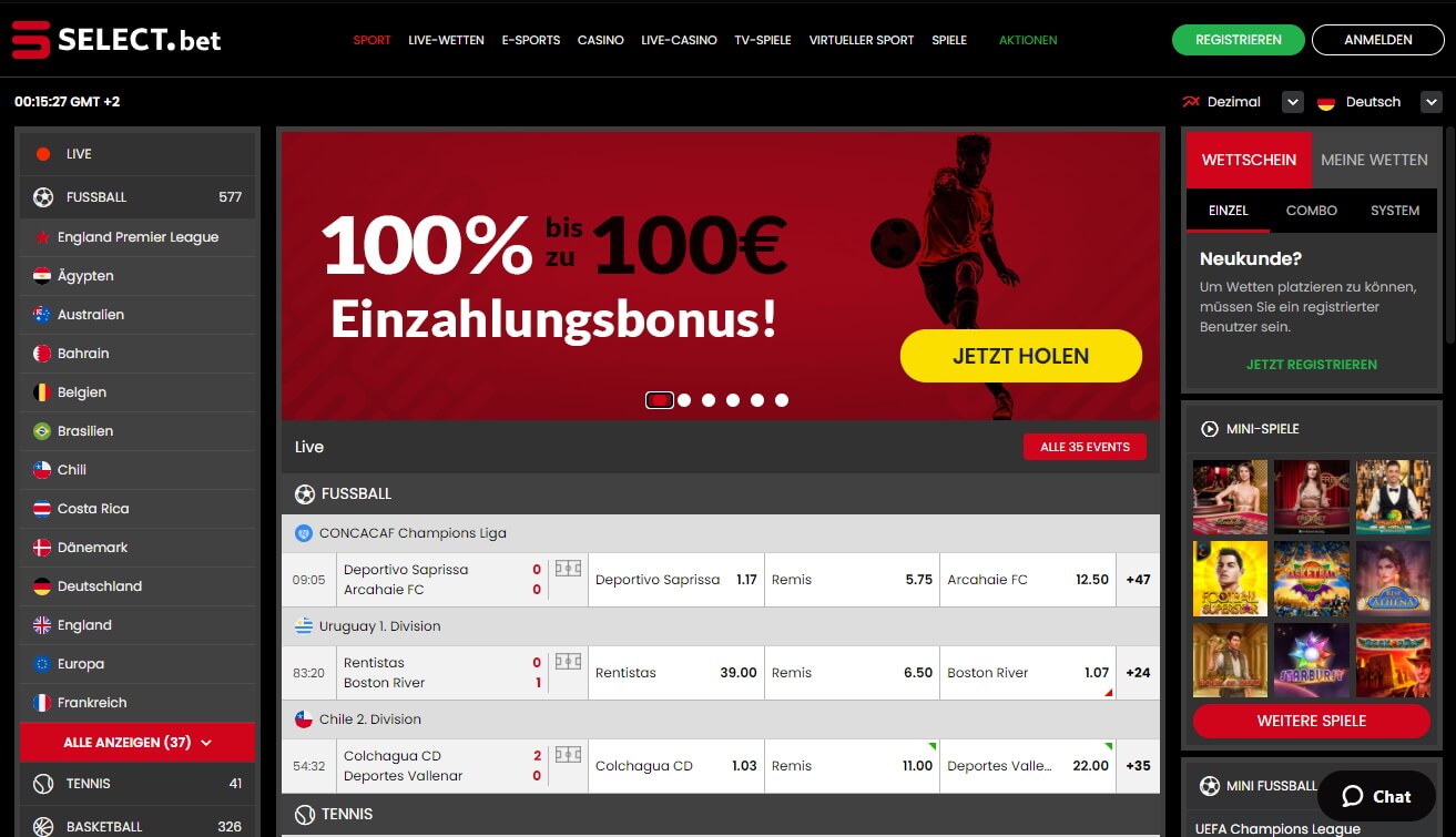 Select.bet Wettangebot Erfahrungen und Test Select.bet Wettangebot Erfahrungen und Test